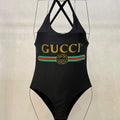 Gucci Sparkling swimsuit with Gucci logo 501899 Black - S - View 1
