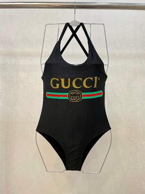 Gucci Sparkling swimsuit with Gucci logo 501899 Black - S - View 1