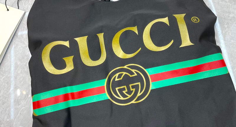 Gucci Sparkling swimsuit with Gucci logo 501899 Black