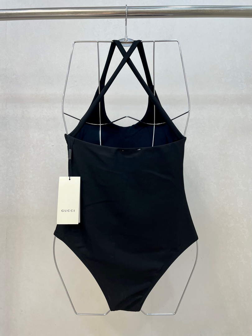 Gucci Sparkling swimsuit with Gucci logo 501899 Black
