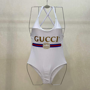Gucci Sparkling swimsuit with Gucci logo 501899 White - S - View 5