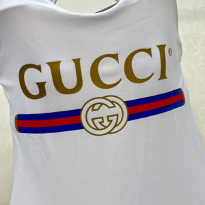 Gucci Sparkling swimsuit with Gucci logo 501899 White - S - View 6
