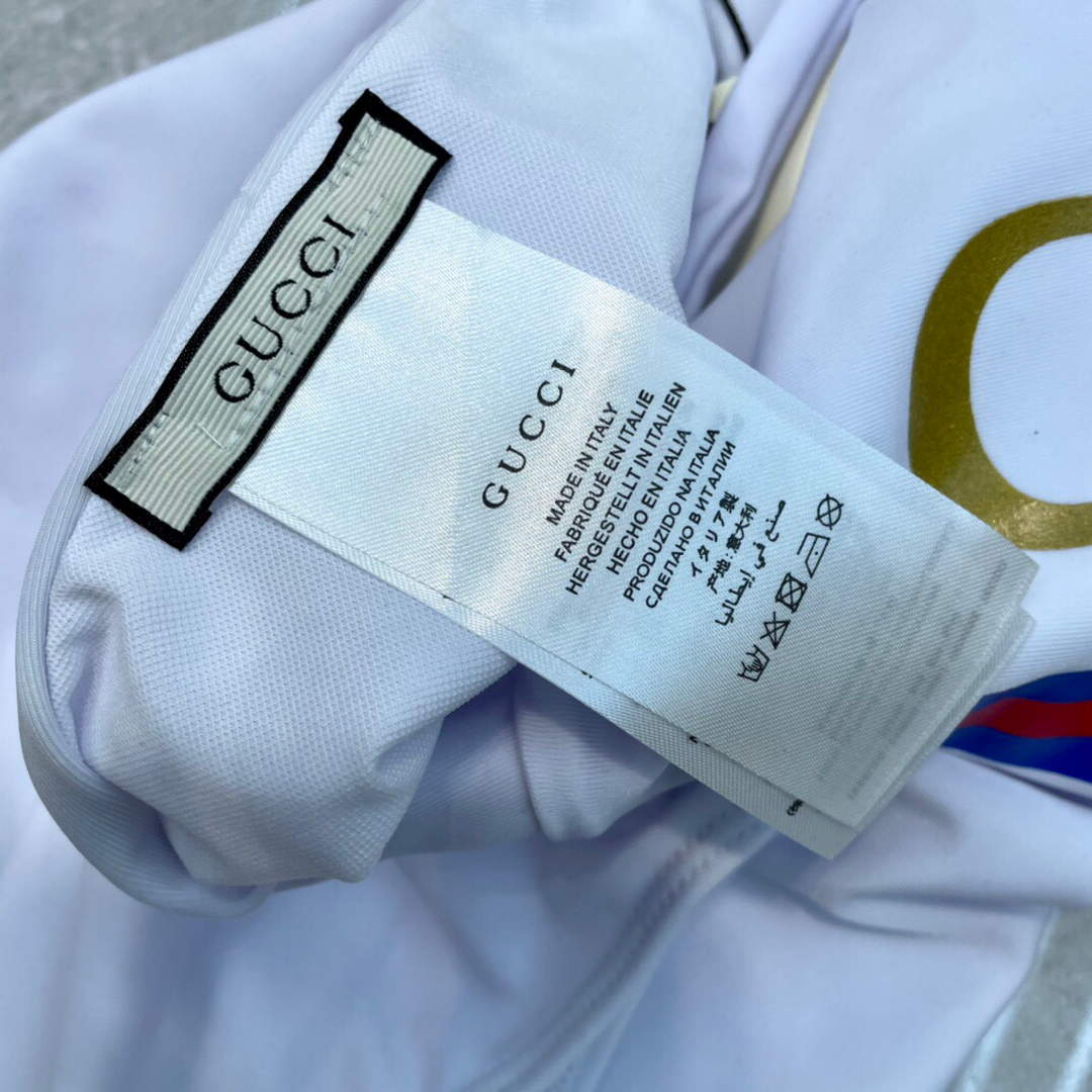 Gucci Sparkling swimsuit with Gucci logo 501899 White