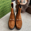 Gucci Women ankle boot with Horsebit suede G77355