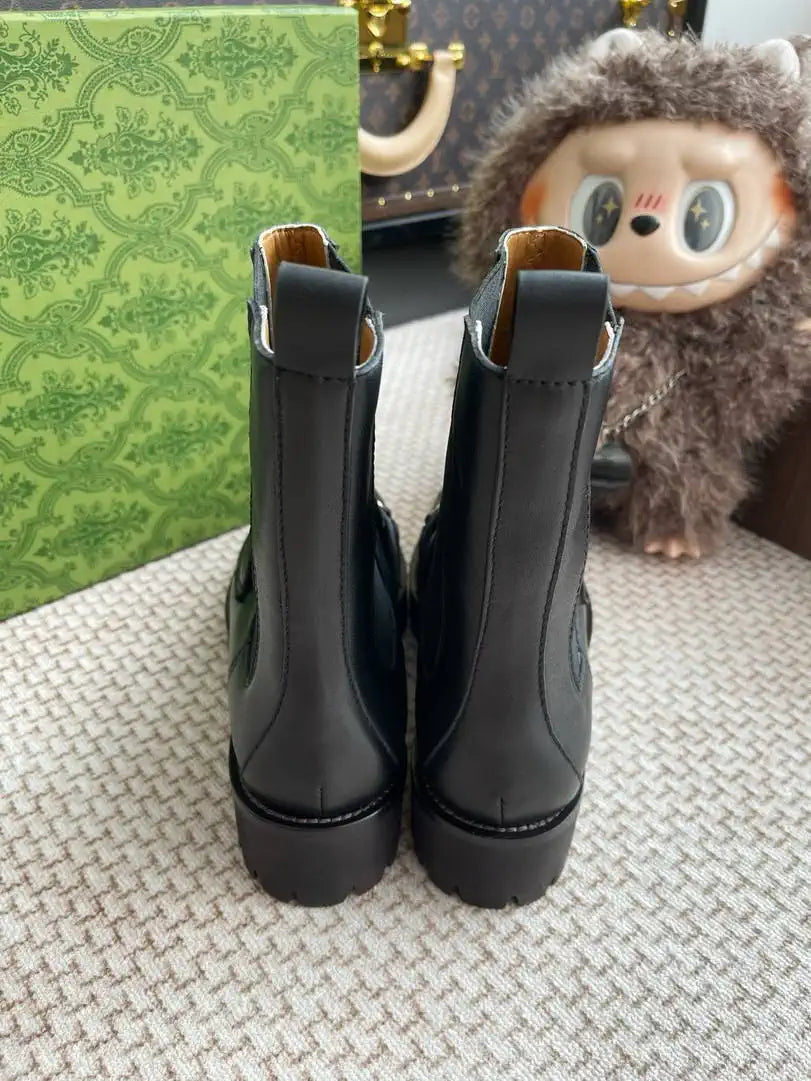 Gucci Women ankle boot with Horsebit Leather G77356
