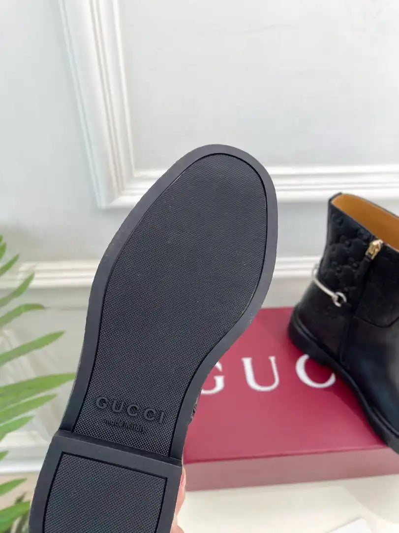 Gucci Women Classic Horsebit Ankle Boots G77370