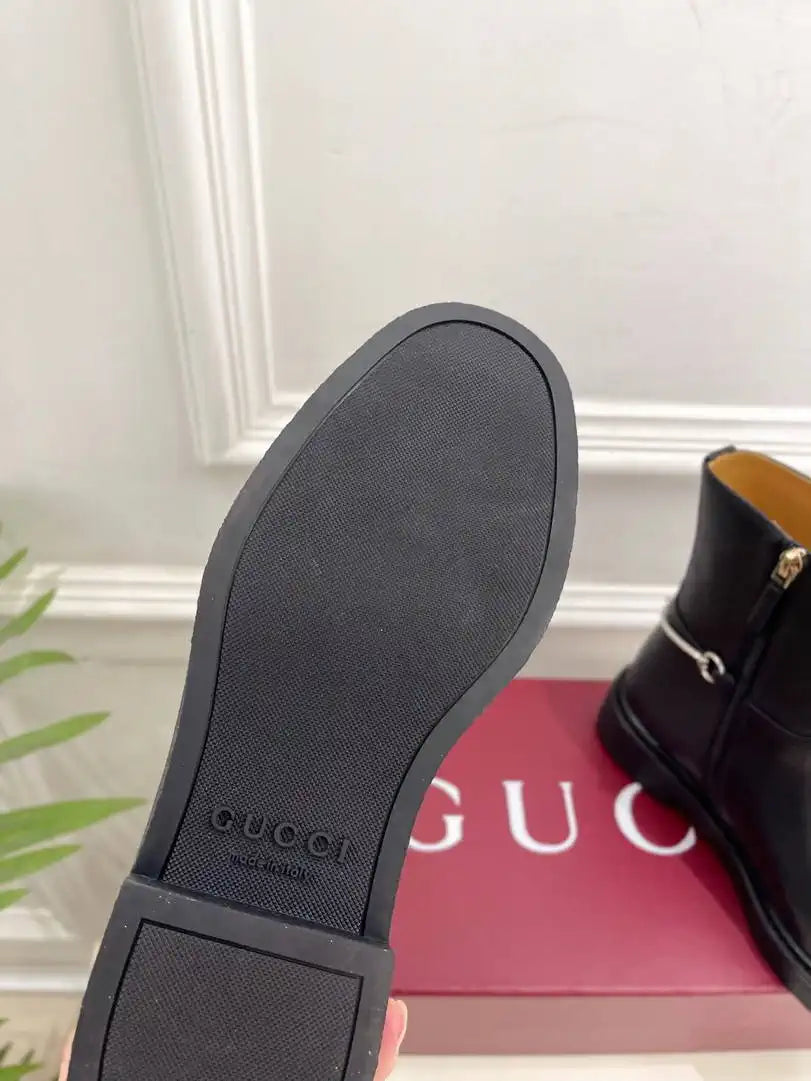 Gucci Women Classic Horsebit Ankle Boots G77371