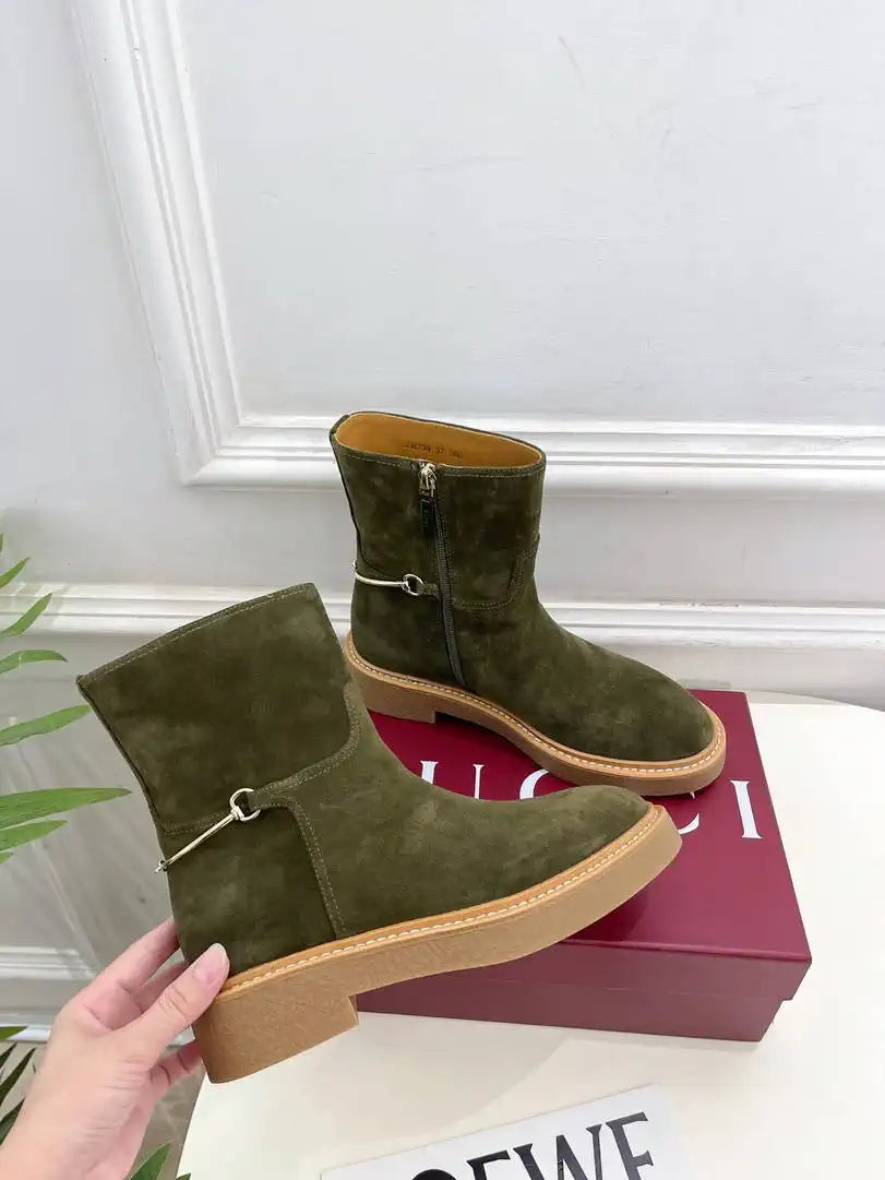 Gucci Women Classic Horsebit Ankle Boots G77372