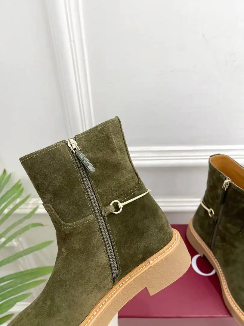 Gucci Women Classic Horsebit Ankle Boots G77372