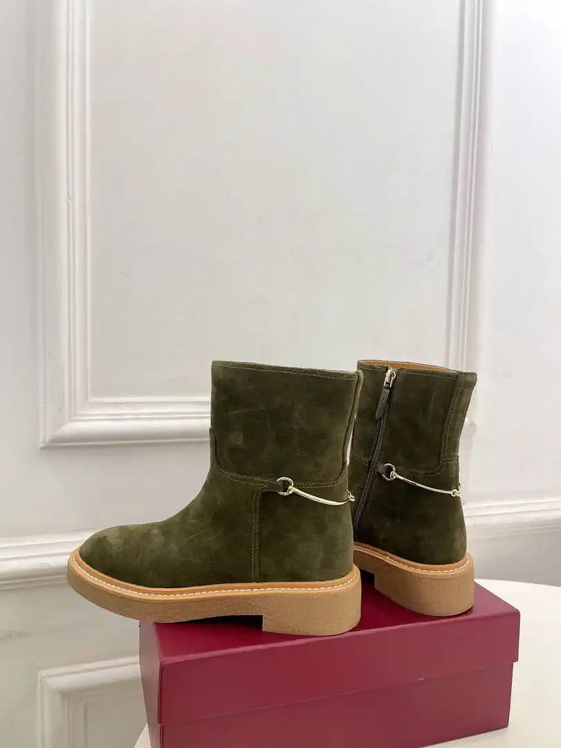 Gucci Women Classic Horsebit Ankle Boots G77372