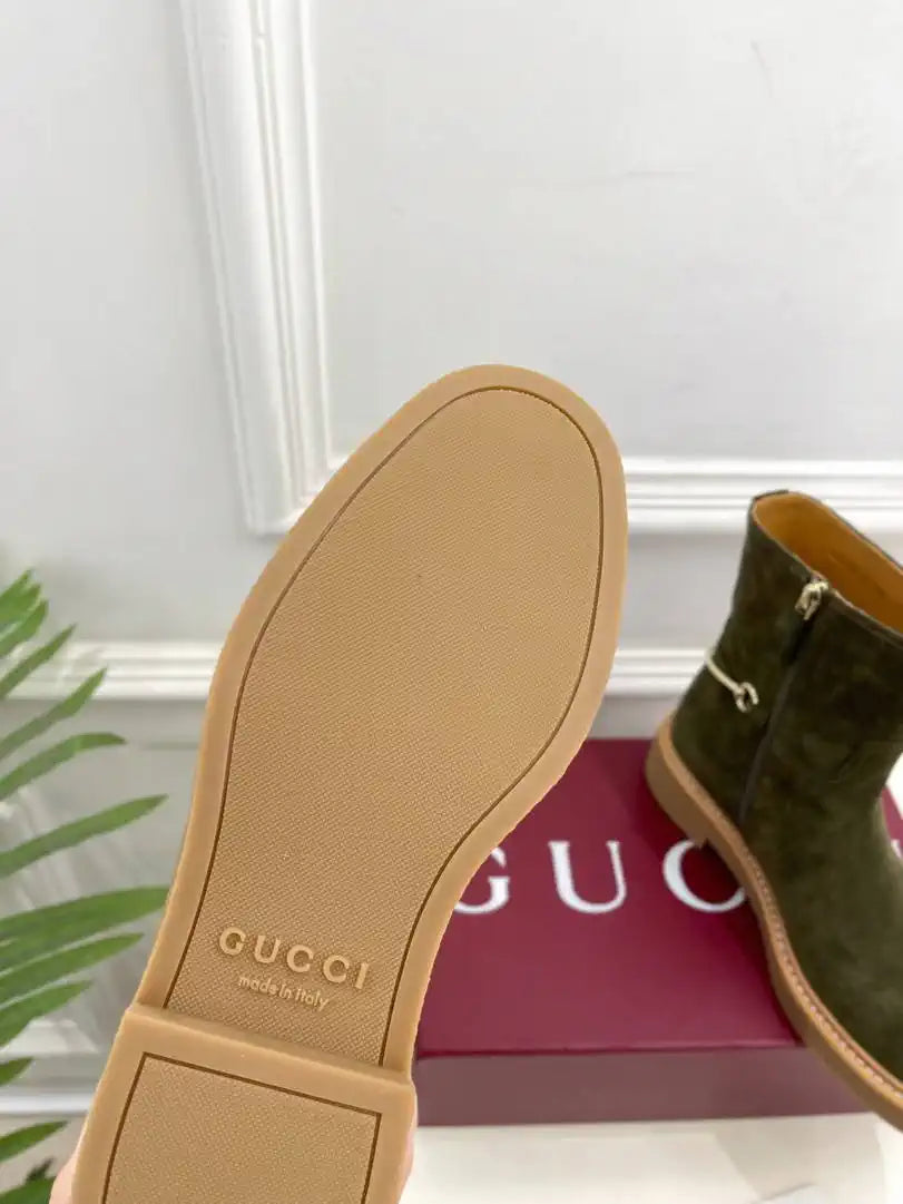 Gucci Women Classic Horsebit Ankle Boots G77372