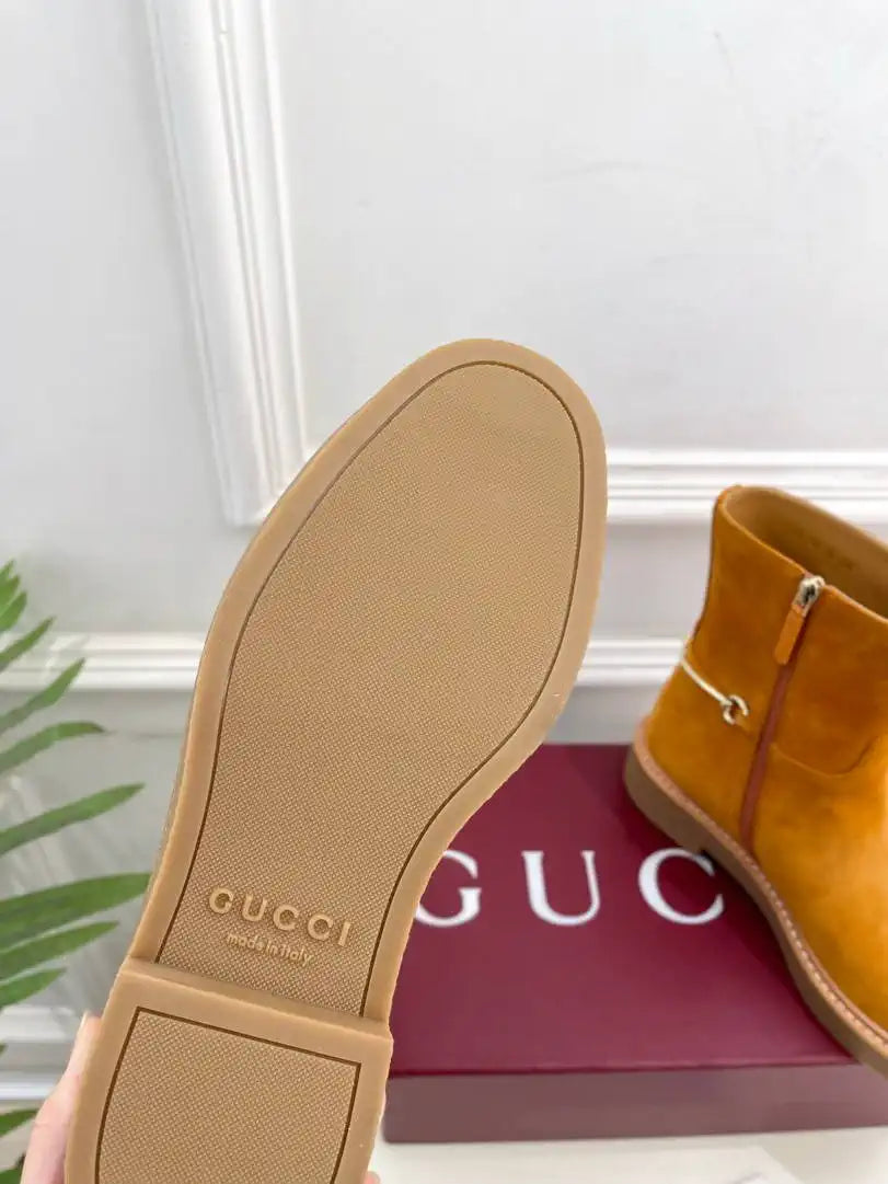 Gucci Women Classic Horsebit Ankle Boots G77373