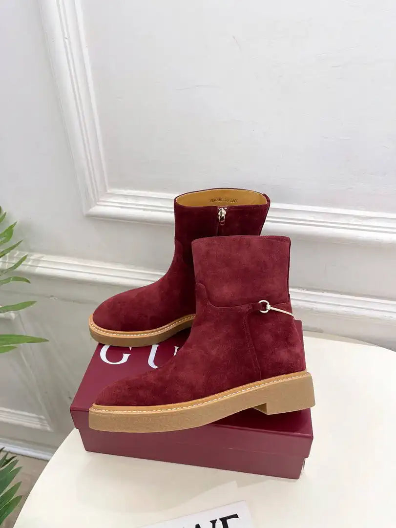 Gucci Women Classic Horsebit Ankle Boots G77375
