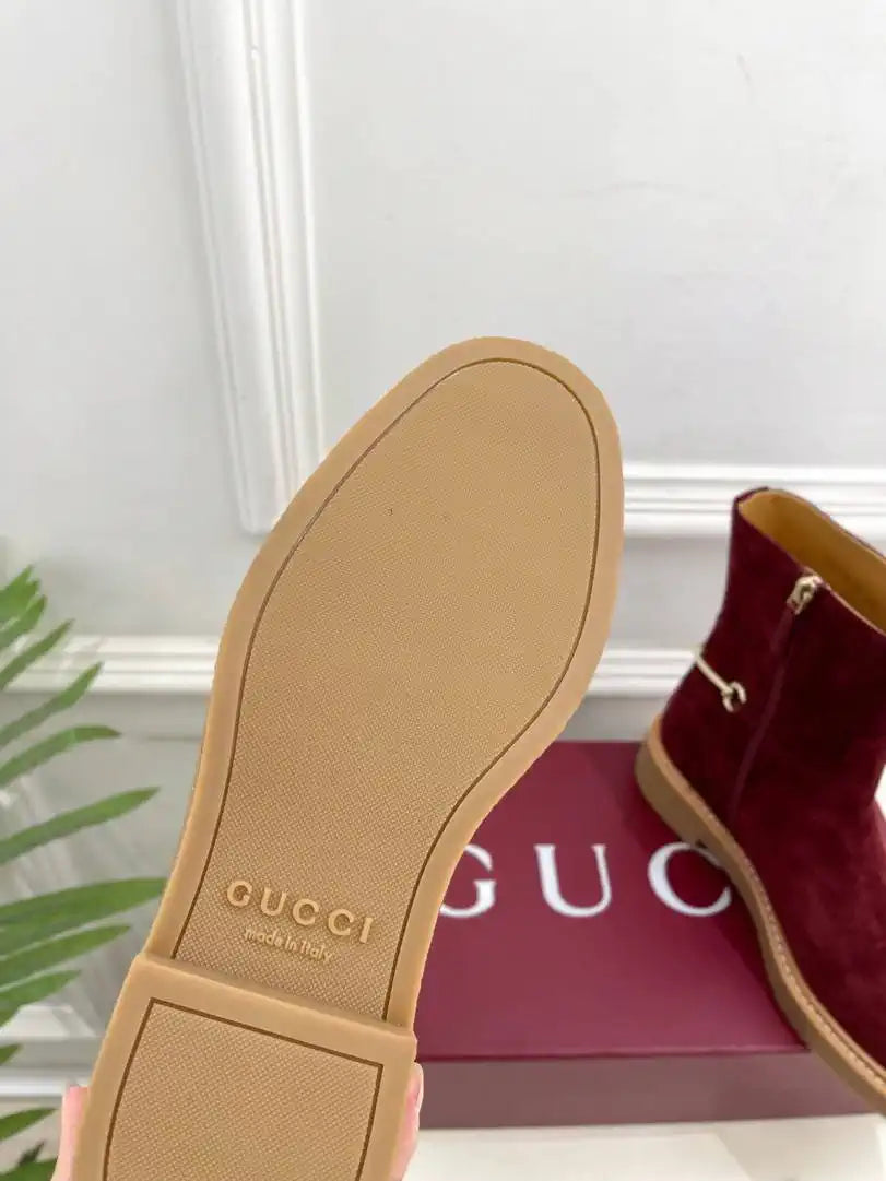 Gucci Women Classic Horsebit Ankle Boots G77375