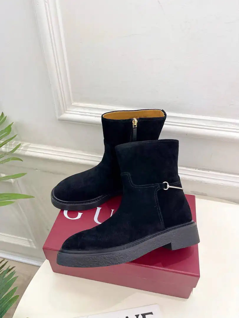 Gucci Women Classic Horsebit Ankle Boots G77376