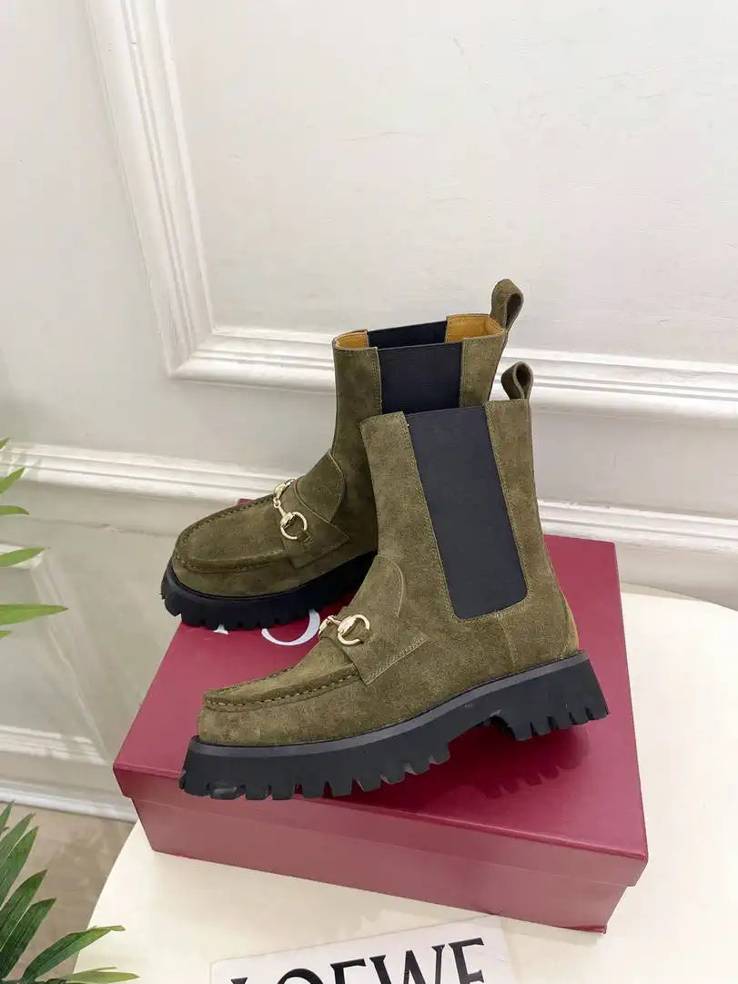 Gucci Women Classic Horsebit Ankle Boots G77377