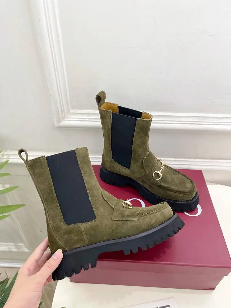Gucci Women Classic Horsebit Ankle Boots G77377