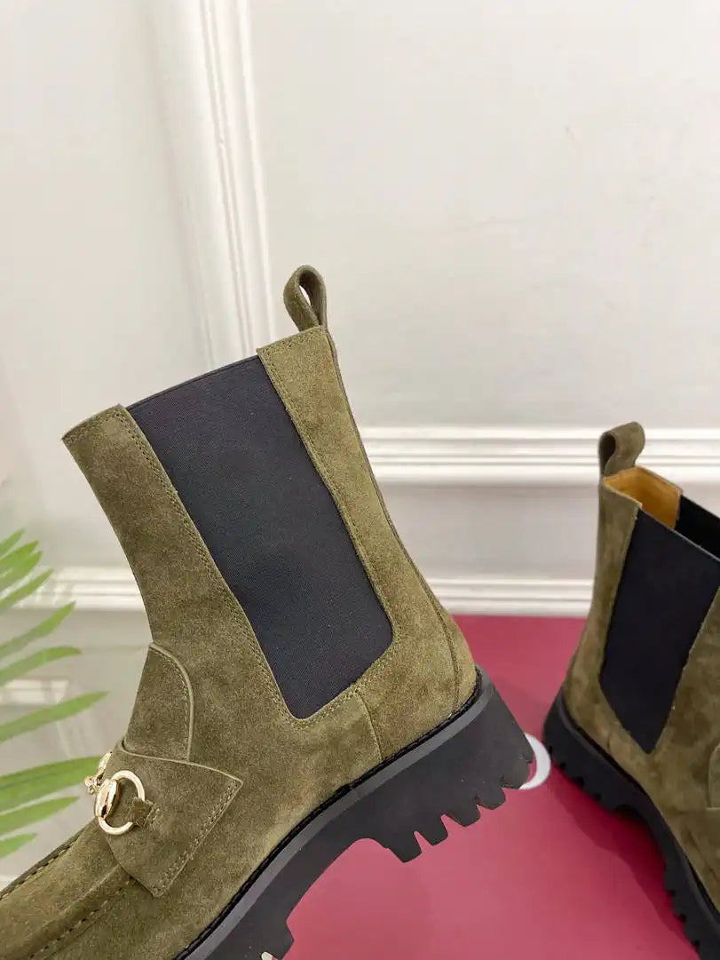 Gucci Women Classic Horsebit Ankle Boots G77377