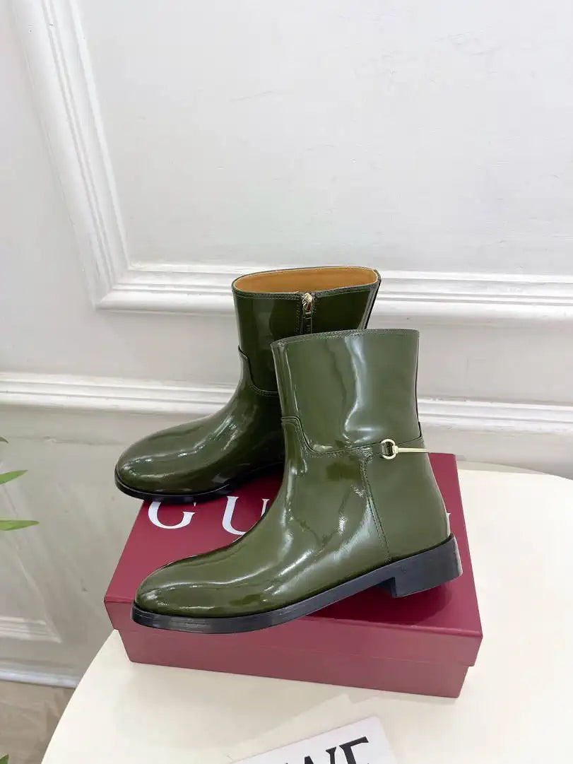 Gucci Women Classic Horsebit Ankle Boots G77378