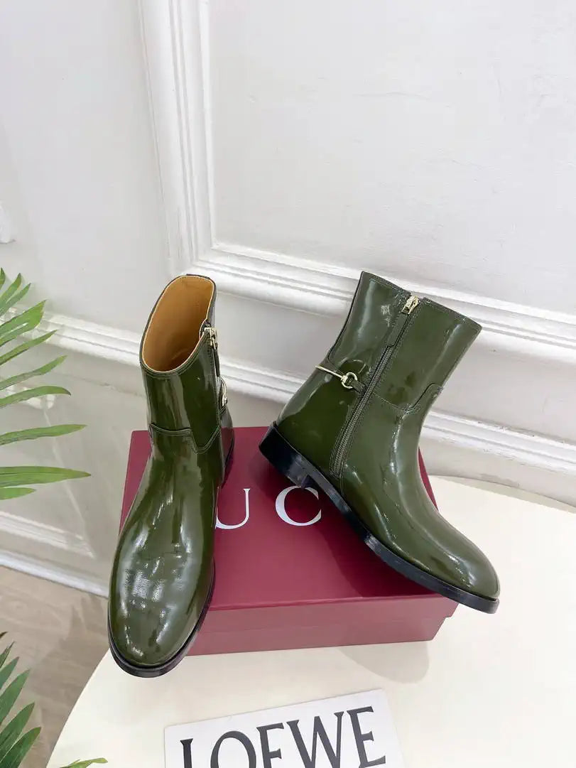 Gucci Women Classic Horsebit Ankle Boots G77378