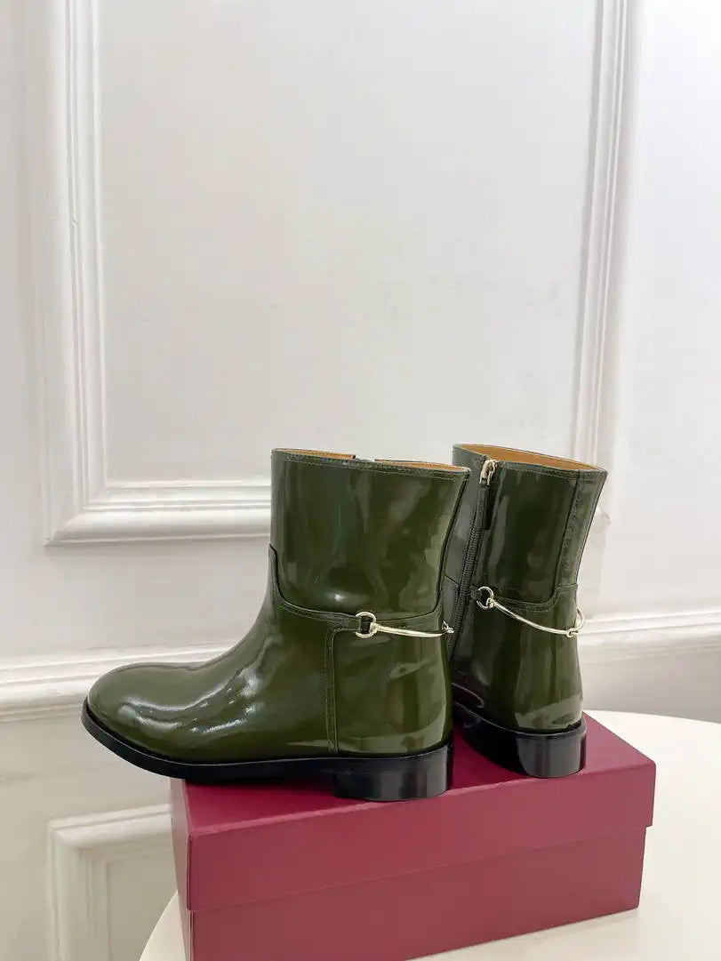 Gucci Women Classic Horsebit Ankle Boots G77378