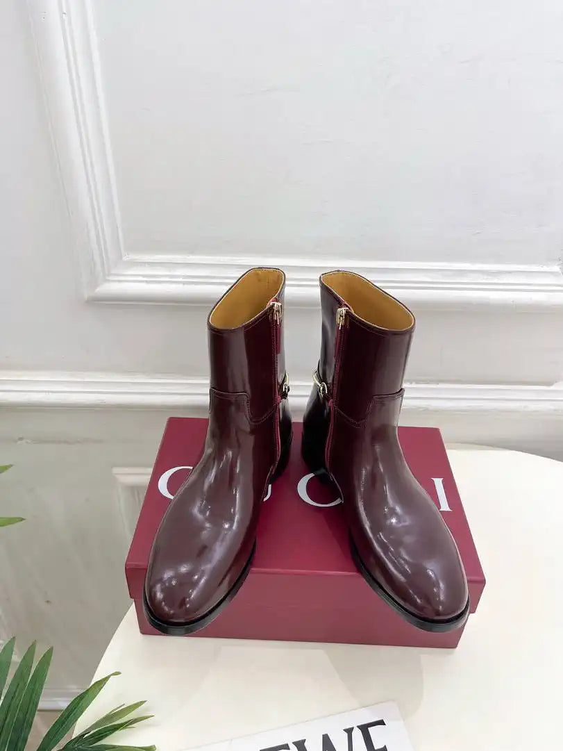 Gucci Women Classic Horsebit Ankle Boots G77379