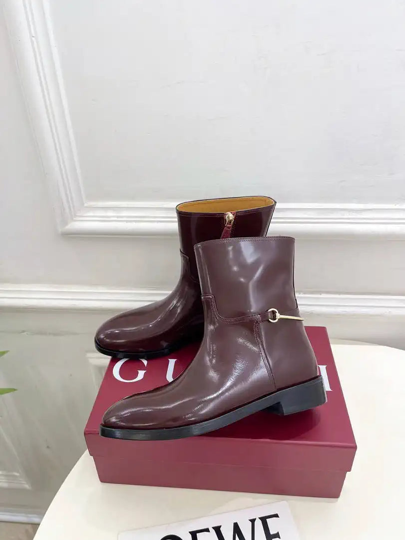 Gucci Women Classic Horsebit Ankle Boots G77379