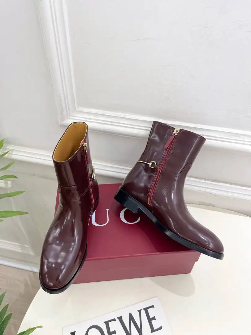 Gucci Women Classic Horsebit Ankle Boots G77379