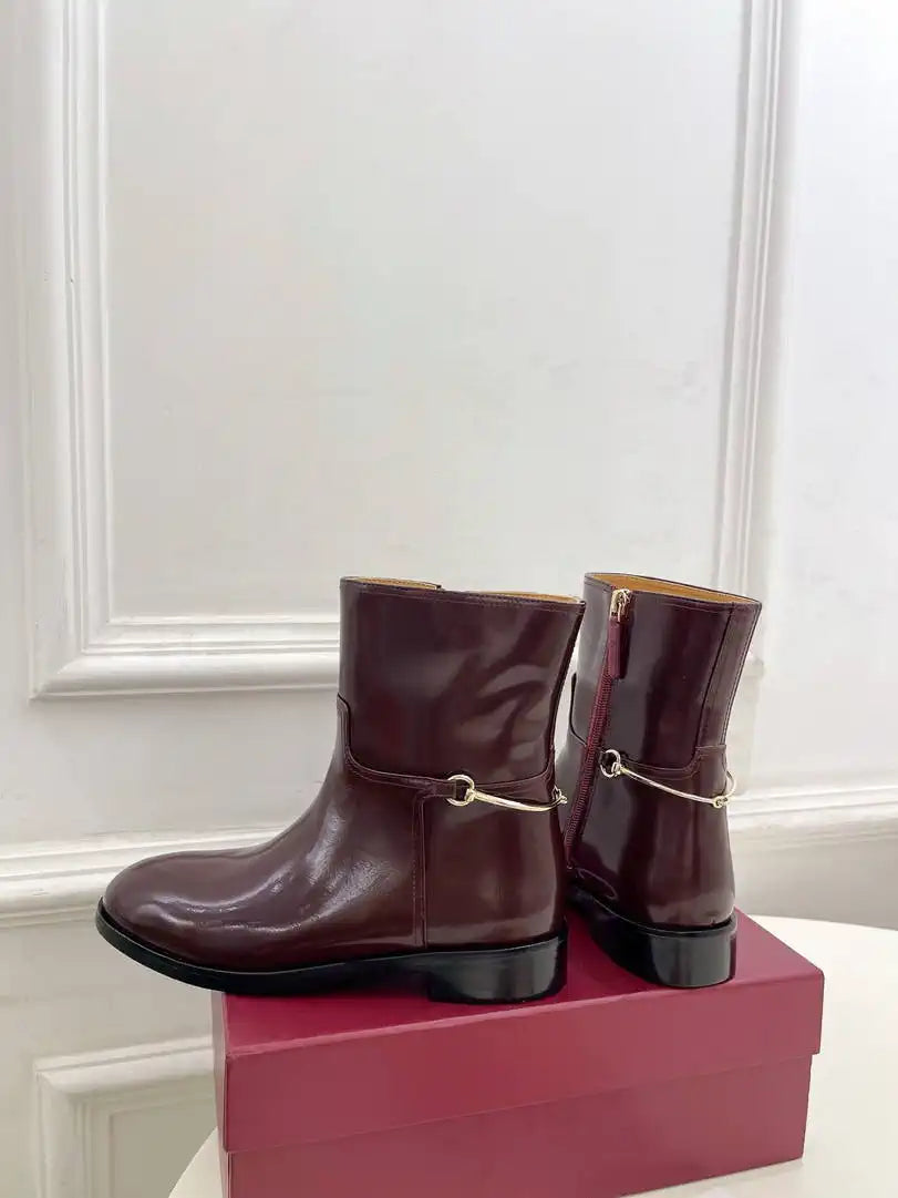 Gucci Women Classic Horsebit Ankle Boots G77379