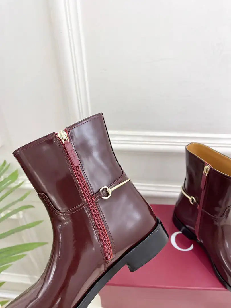 Gucci Women Classic Horsebit Ankle Boots G77379