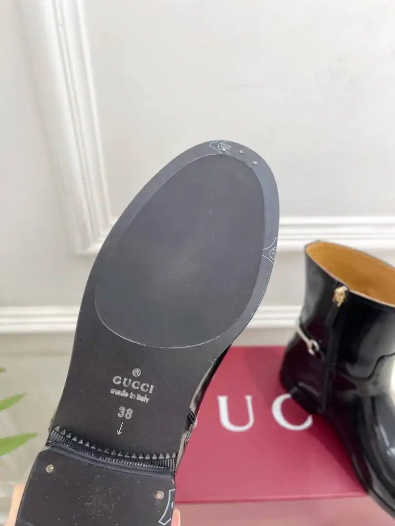 Gucci Women Classic Horsebit Ankle Boots G77380