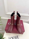 Gucci Women Classic horsebit chunky heel ankle boots G77358