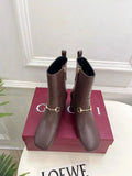 Gucci Women Classic horsebit chunky heel ankle boots G77360