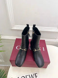 Gucci Women Classic horsebit chunky heel ankle boots G77362