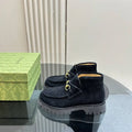 Gucci Women Classic horsebit  High-top casual ankle boots G77387