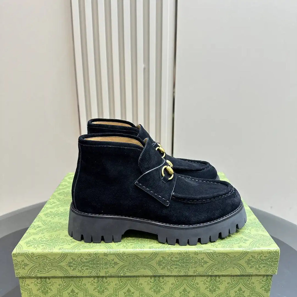 Gucci Women Classic horsebit  High-top casual ankle boots G77387
