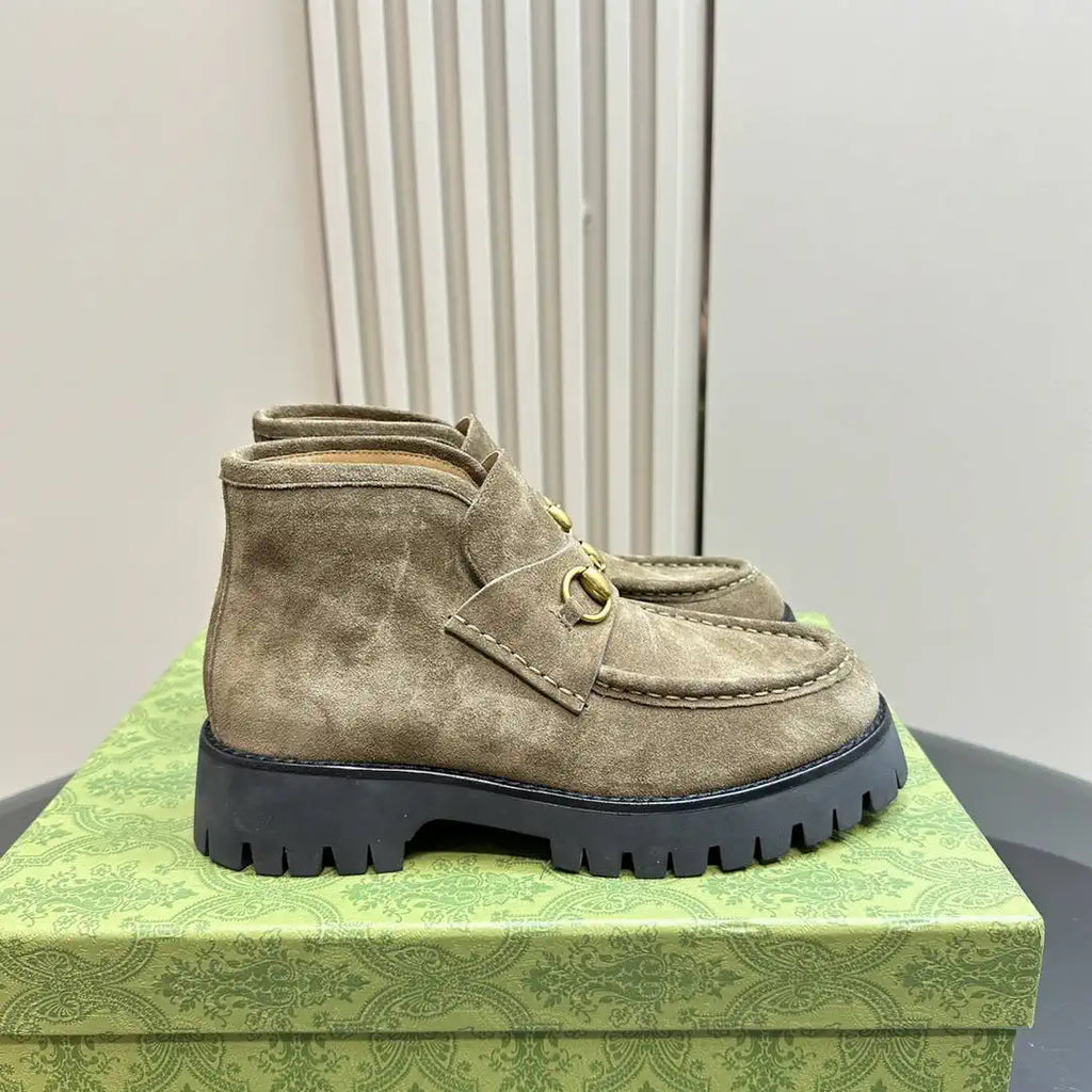 Gucci Women Classic horsebit  High-top casual ankle boots G77388