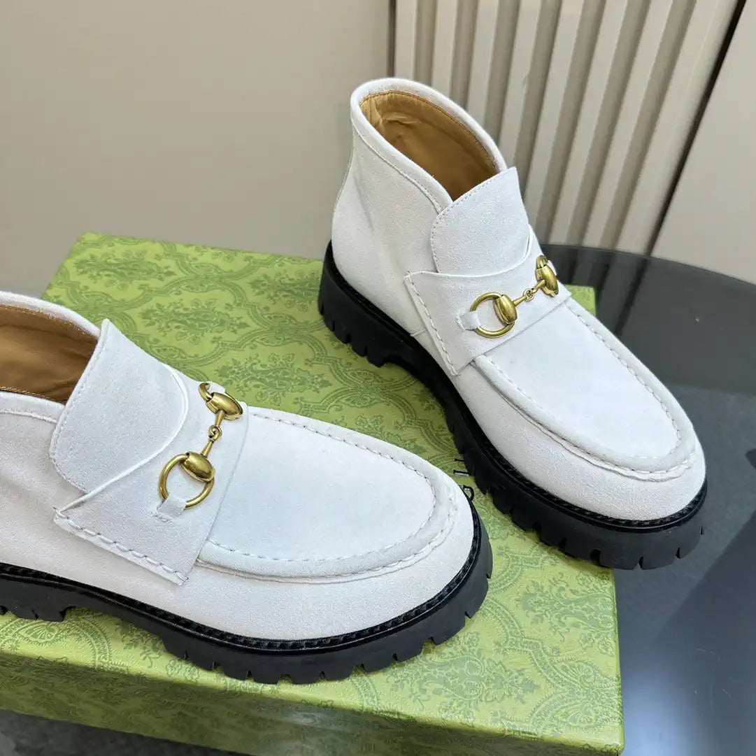 Gucci Women Classic horsebit  High-top casual ankle boots G77390