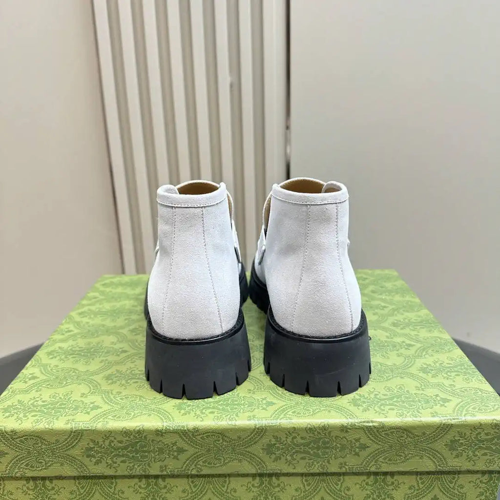 Gucci Women Classic horsebit  High-top casual ankle boots G77390