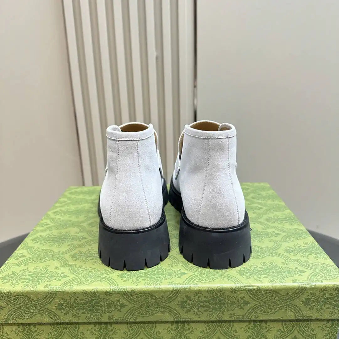 Gucci Women Classic horsebit  High-top casual ankle boots G77390