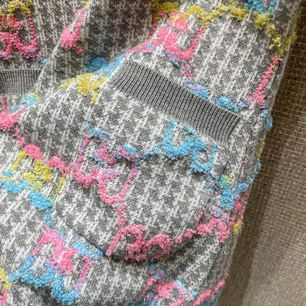 Gucci Women Colorful letter jacquard knitted skirt Sweater G11115