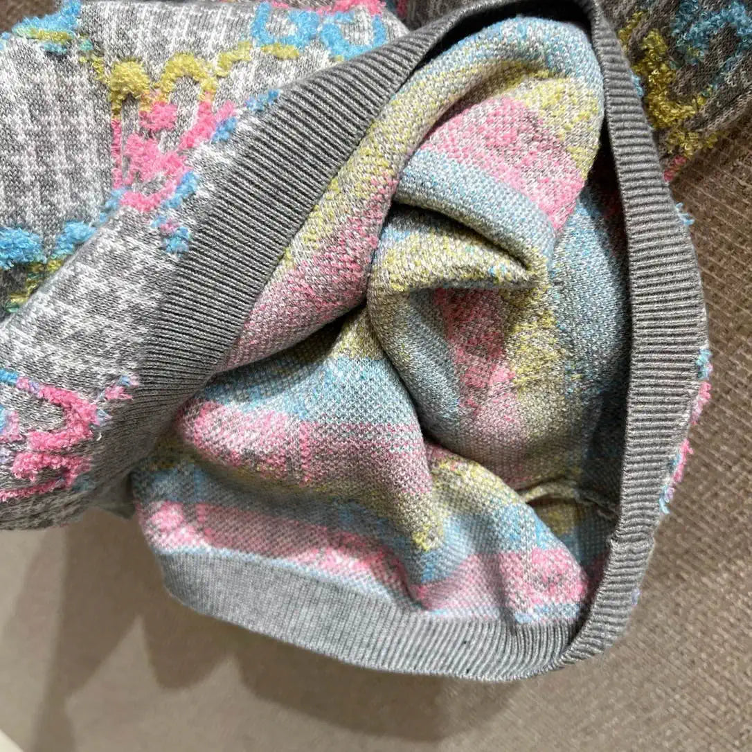 Gucci Women Colorful letter jacquard knitted skirt Sweater G11115