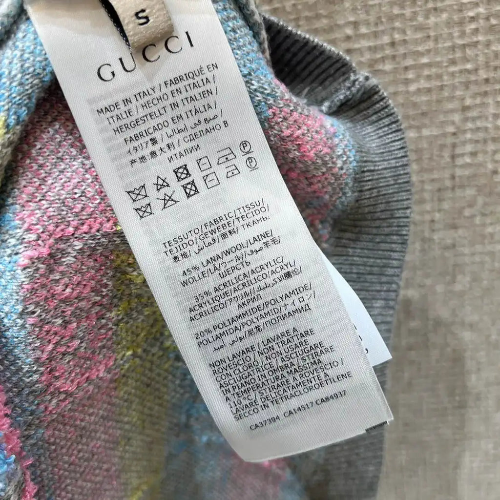 Gucci Women Colorful letter jacquard knitted skirt Sweater G11115