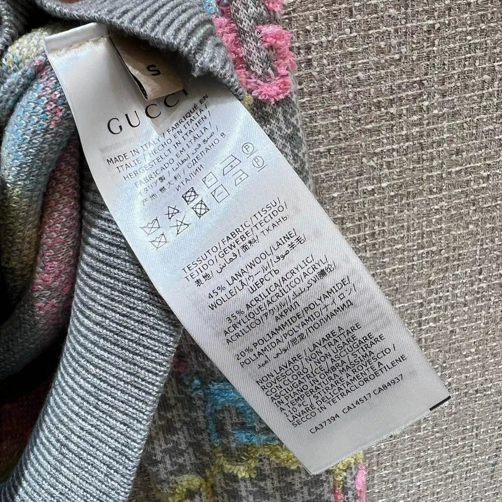 Gucci Women Colorful letter jacquard woven Cardigan G11107