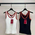 Gucci Women Contrast ribbed knit vest  G85275 - Black / S - View 1