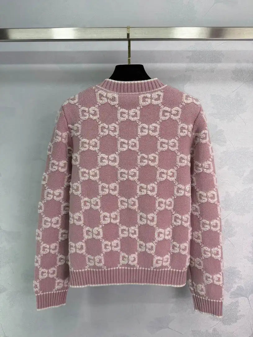 Gucci Women Crew neck knitted cardigan Sweater G11113