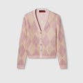 Gucci Women Diamond jacquard gold-thread knitted cardigan  G11105