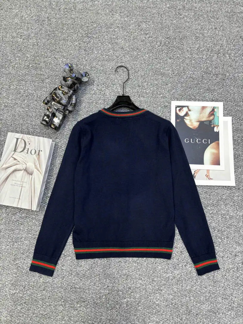 Gucci Women Double C logo jacquard Cardigan Sweater Wool G11110