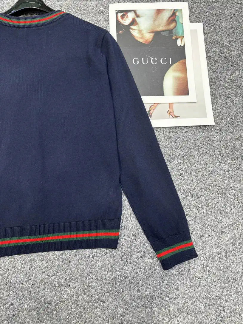 Gucci Women Double C logo jacquard Cardigan Sweater Wool G11110