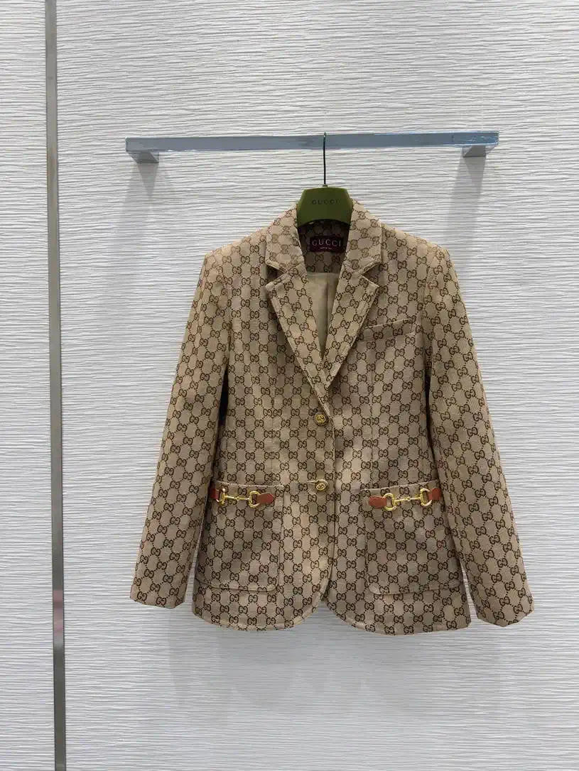 Gucci Women Double G jacquard fabric jacket G11102